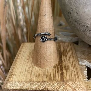 Stainless Steel Rose Thorn Vine Ring